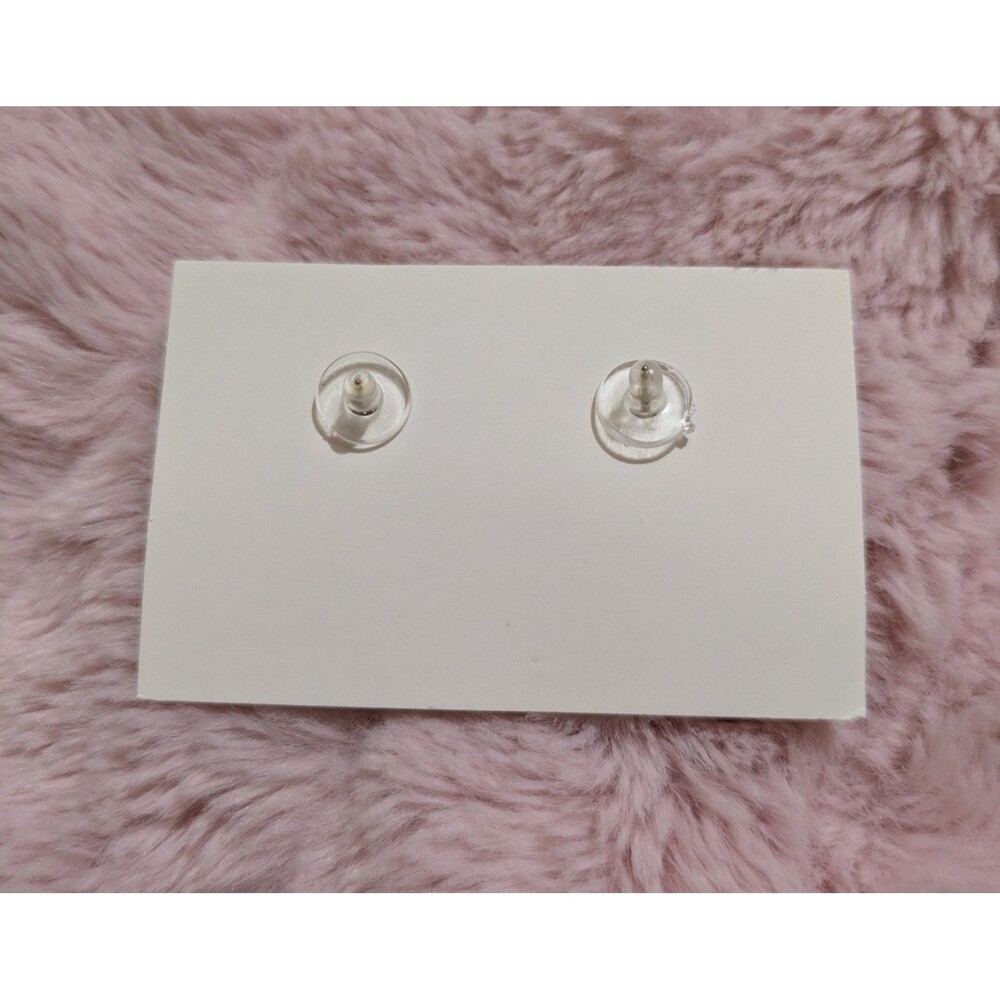 Pink Planet Star Earrings, Silver Tone Celestial Stud Earrings, Kawaii Coquette - Picture 7 of 7